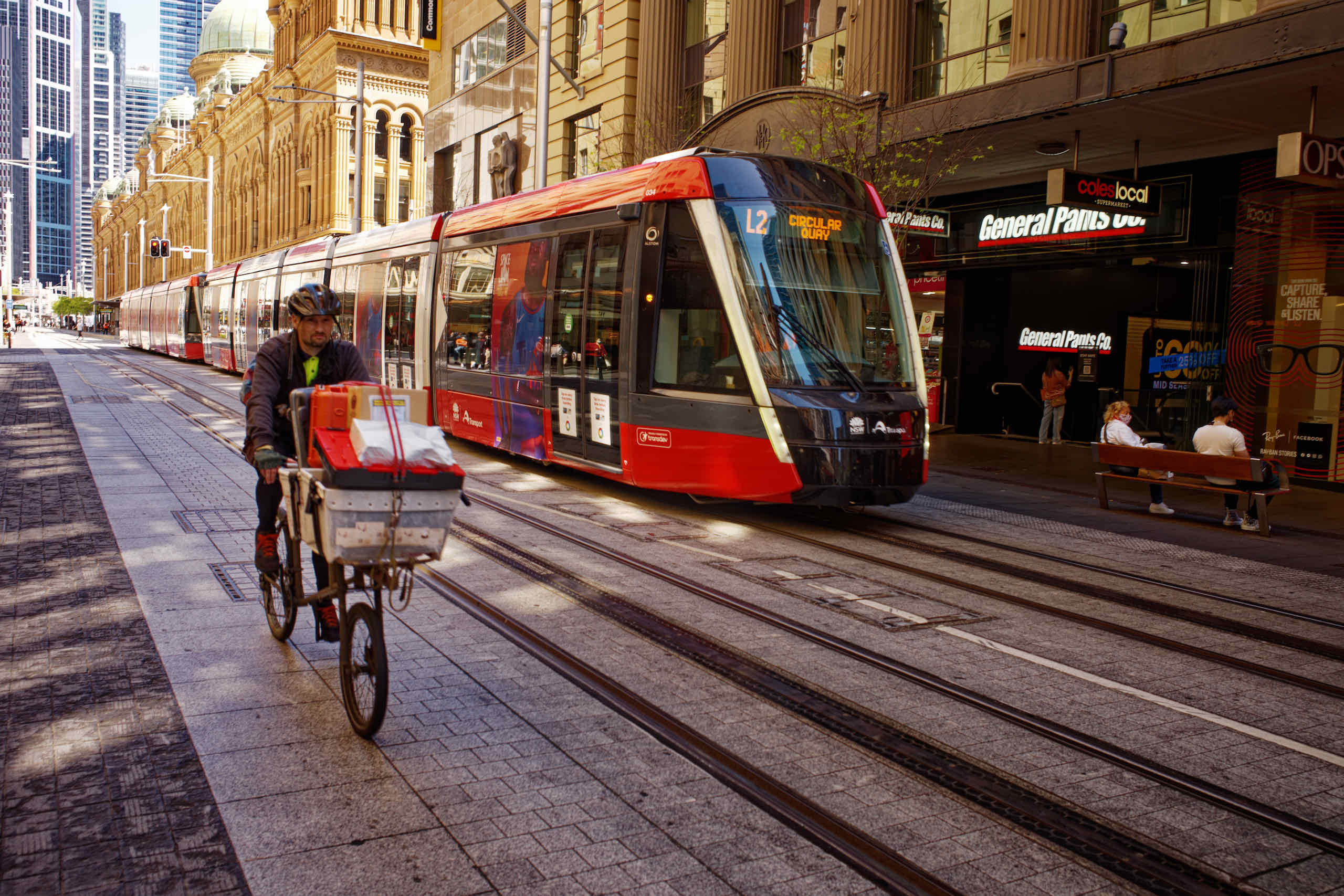 Cyclist vs Light Rail