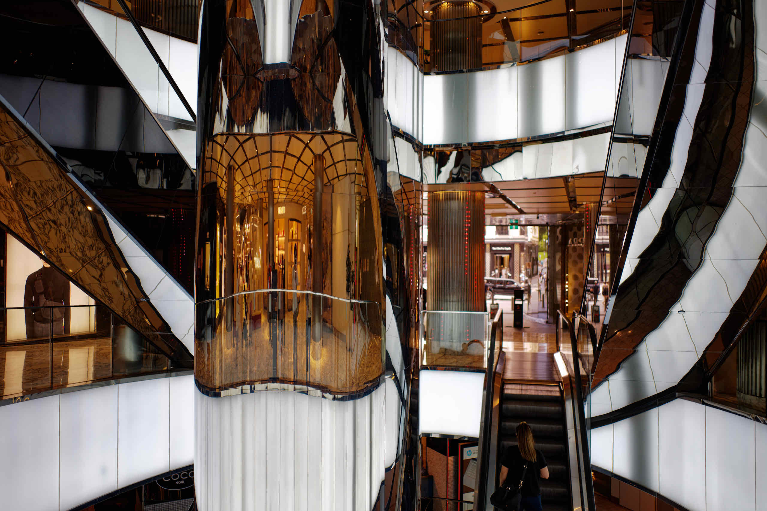 Escalator Reflection