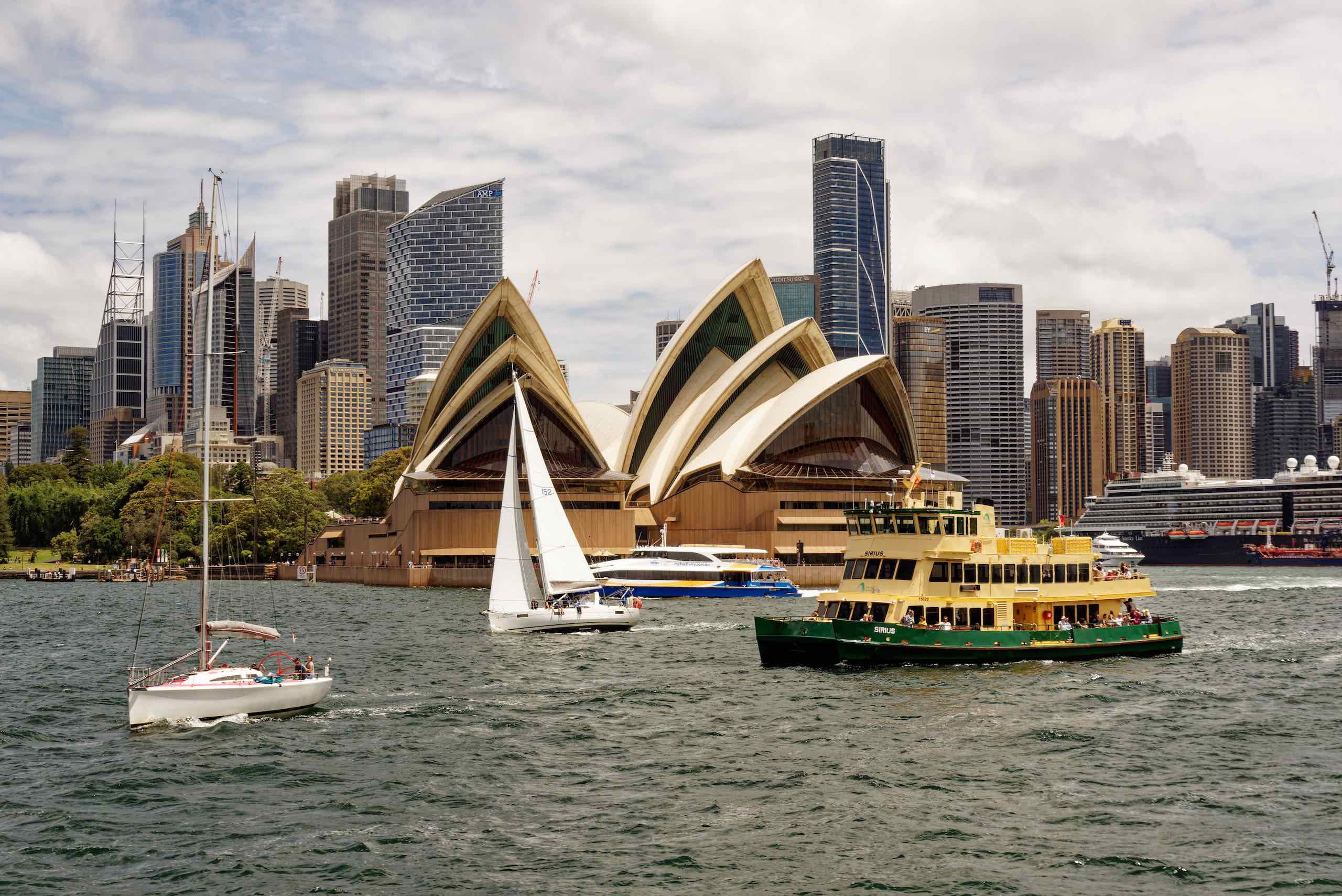 Sailing past the Opera House